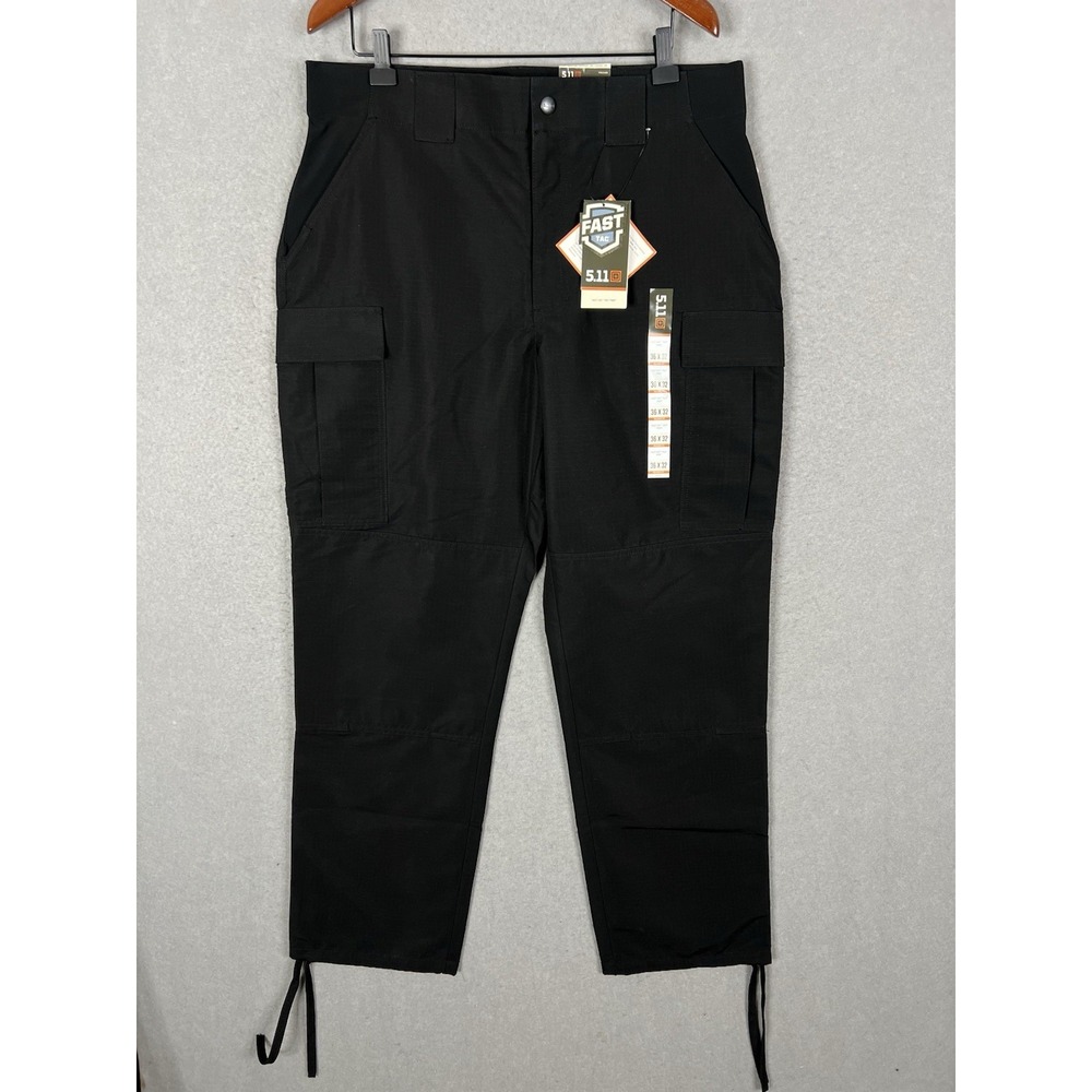 5.11 Tactical Men's Pants Ripstop TDU Relaxed Fit 36x32 Black 74003 - Picture 1 of 6
